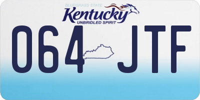 KY license plate 064JTF