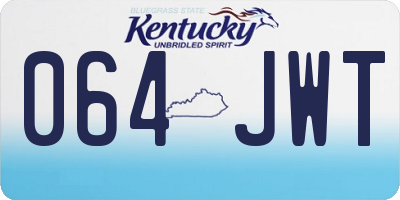 KY license plate 064JWT