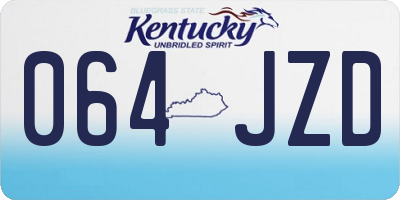 KY license plate 064JZD