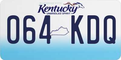 KY license plate 064KDQ