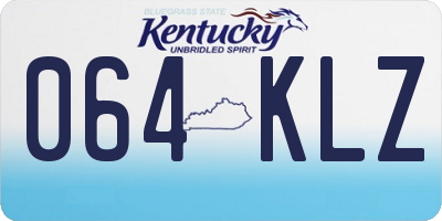KY license plate 064KLZ