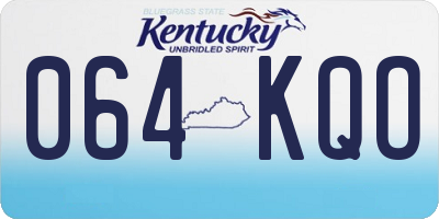 KY license plate 064KQO