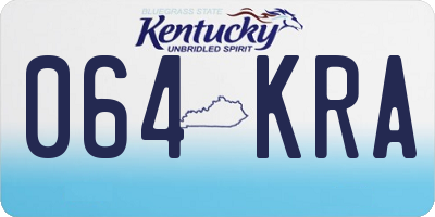 KY license plate 064KRA