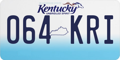 KY license plate 064KRI