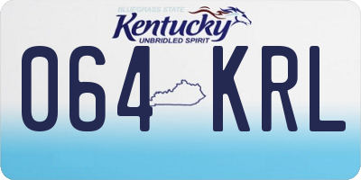 KY license plate 064KRL