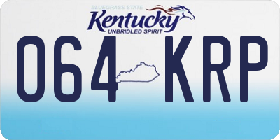 KY license plate 064KRP