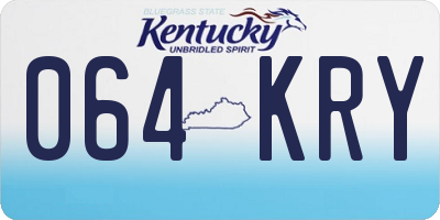 KY license plate 064KRY