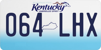 KY license plate 064LHX