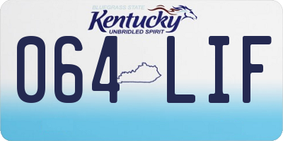KY license plate 064LIF