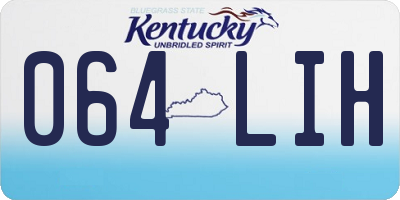 KY license plate 064LIH