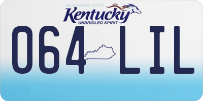 KY license plate 064LIL