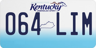 KY license plate 064LIM