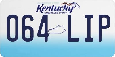 KY license plate 064LIP