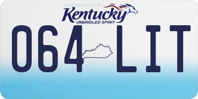 KY license plate 064LIT