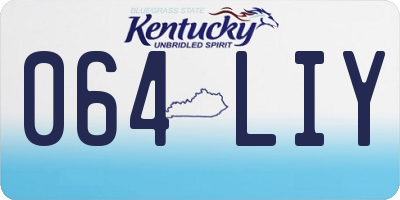 KY license plate 064LIY