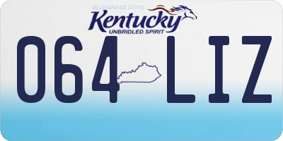 KY license plate 064LIZ