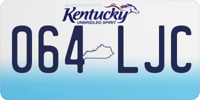 KY license plate 064LJC