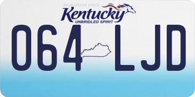KY license plate 064LJD