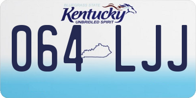 KY license plate 064LJJ