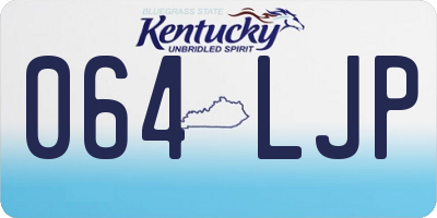KY license plate 064LJP