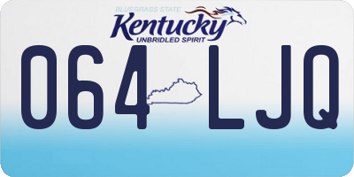 KY license plate 064LJQ