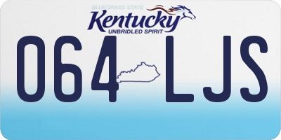 KY license plate 064LJS