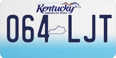 KY license plate 064LJT