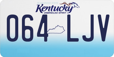 KY license plate 064LJV