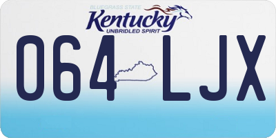 KY license plate 064LJX
