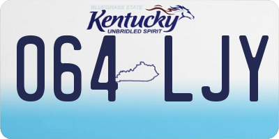 KY license plate 064LJY