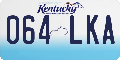 KY license plate 064LKA
