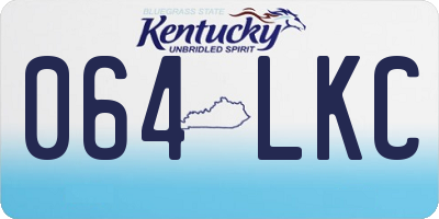 KY license plate 064LKC