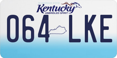 KY license plate 064LKE