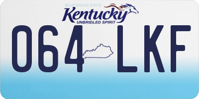 KY license plate 064LKF