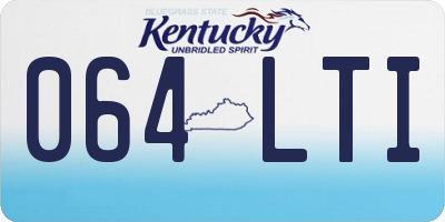 KY license plate 064LTI