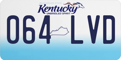 KY license plate 064LVD