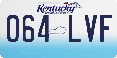 KY license plate 064LVF