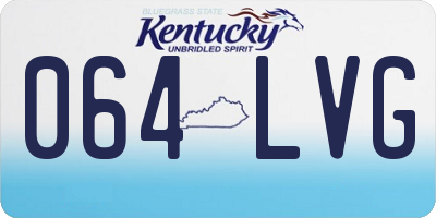 KY license plate 064LVG