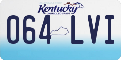 KY license plate 064LVI