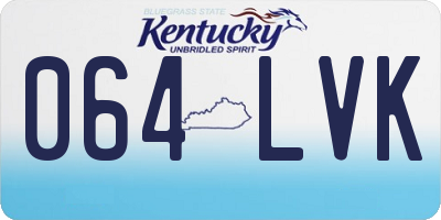 KY license plate 064LVK