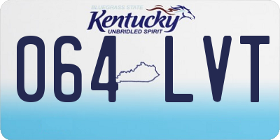 KY license plate 064LVT