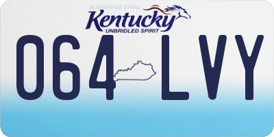 KY license plate 064LVY