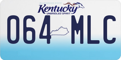 KY license plate 064MLC