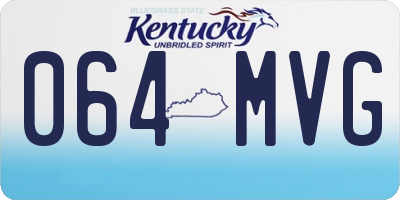 KY license plate 064MVG