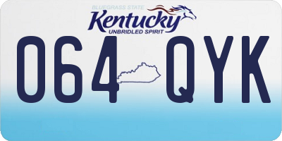 KY license plate 064QYK