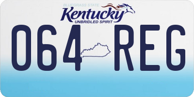 KY license plate 064REG