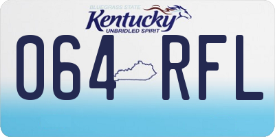 KY license plate 064RFL