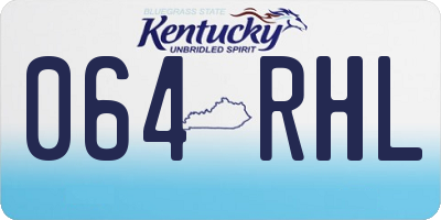 KY license plate 064RHL