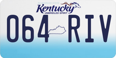 KY license plate 064RIV