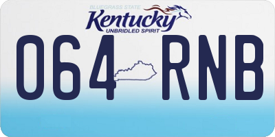 KY license plate 064RNB